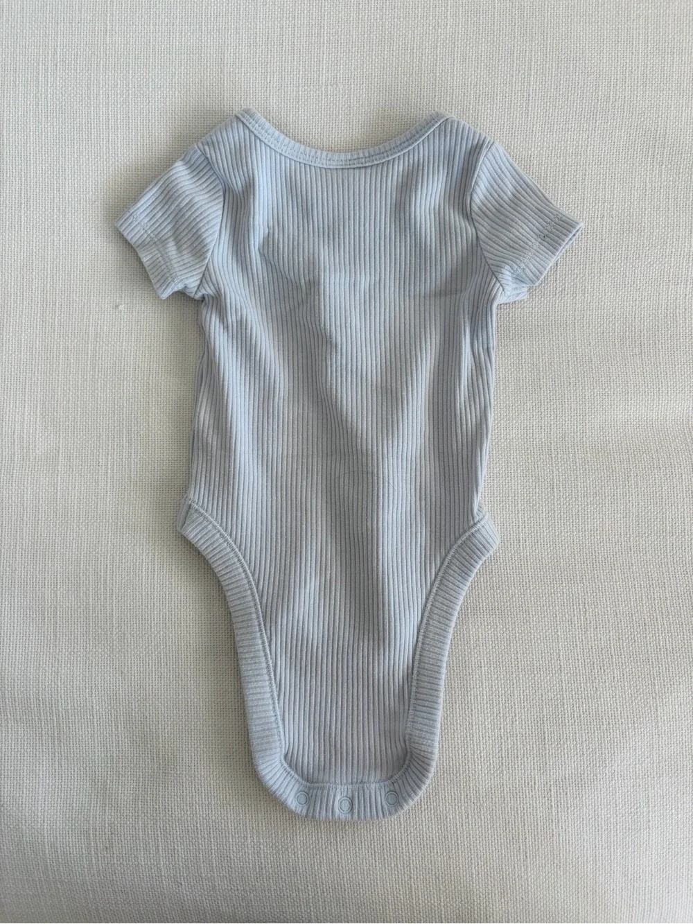 Old Navy Light Blue Ribbed Baby One-Piece Bodysuit